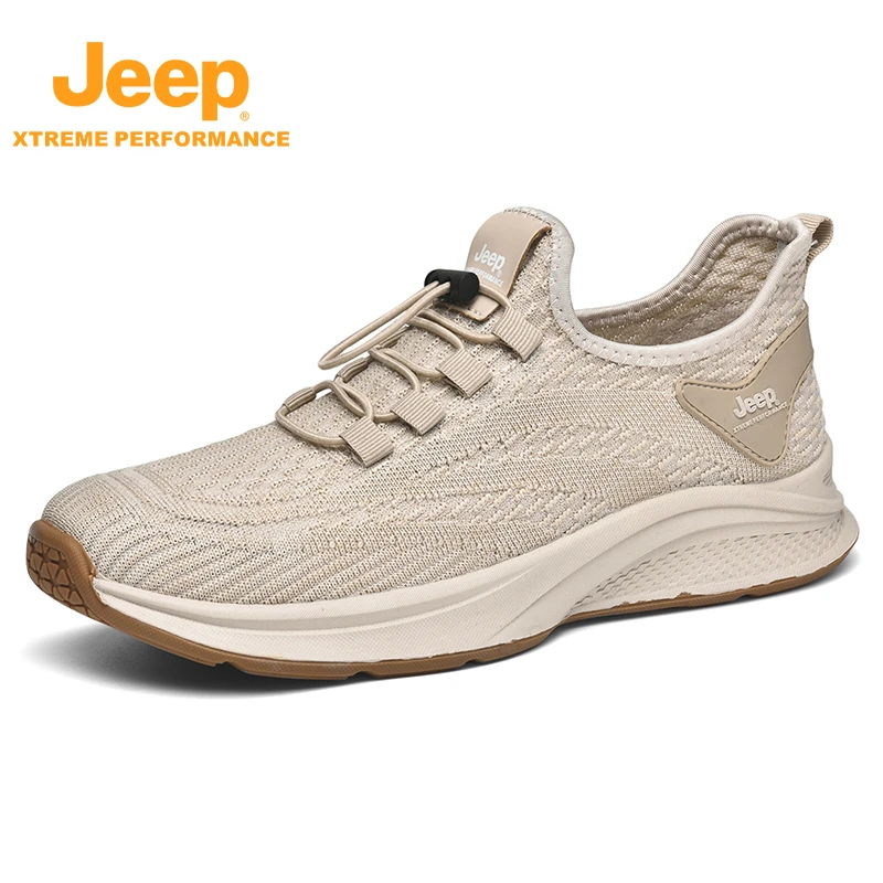 JEEP/吉普男士中老年户外休闲夏季透气软底网面大码舒适老人鞋