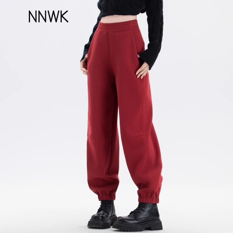 时尚韩版显瘦休闲卫裤安可拉红哈伦休闲运动裤2025早春新款裤子女