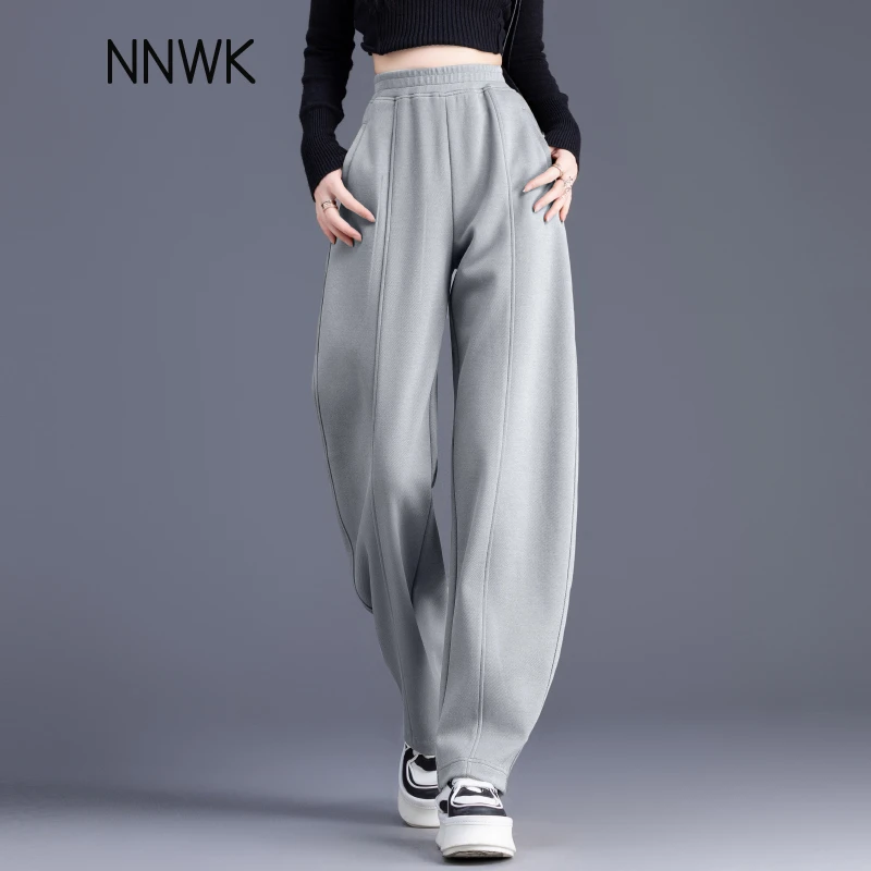 欧货卫裤2025秋冬新款爆款加绒加厚运动裤休闲裤女直筒阔腿香蕉裤