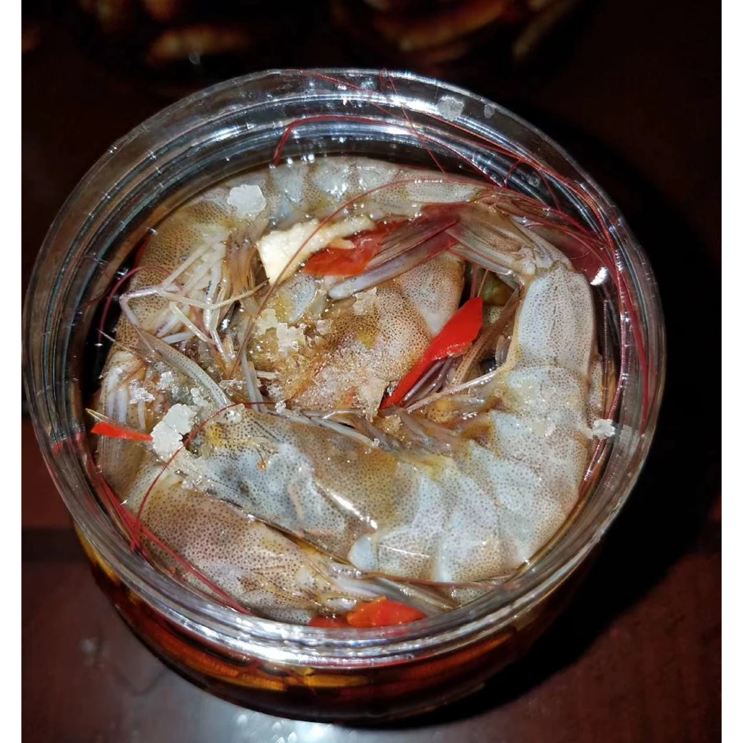 汕尾海丰本港尖尾虾咸水虾咸虾 鲜甜Q弹 新鲜腌制600克/瓶
