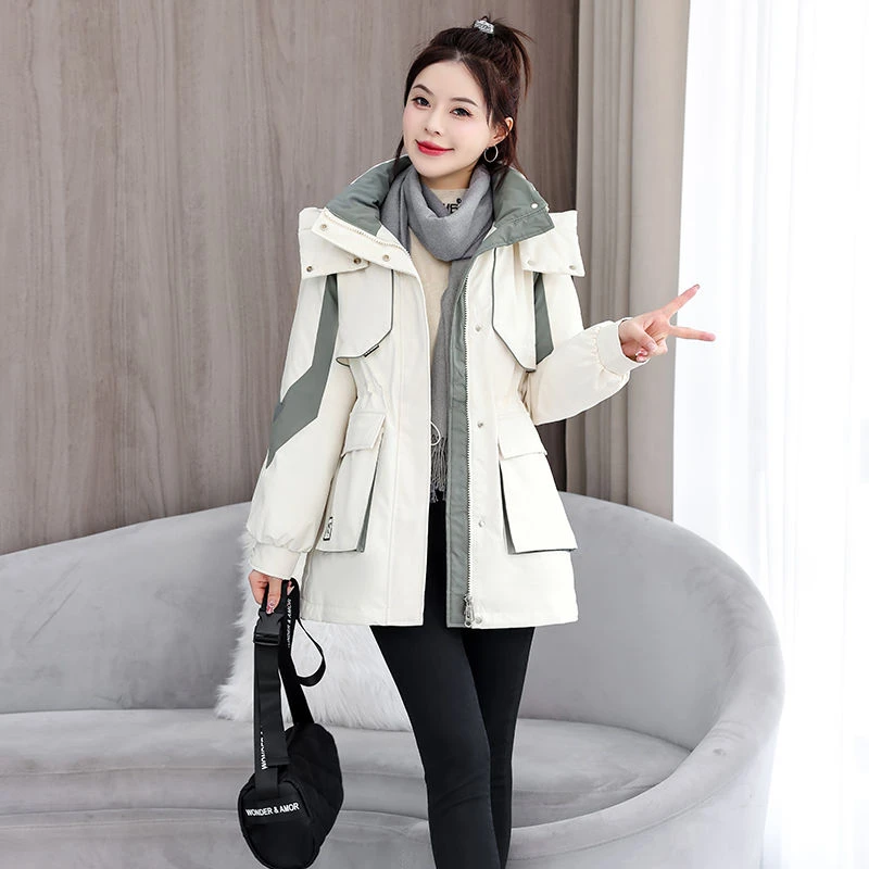 冲锋衣棉衣外套2024冬季新款韩版加绒爆款加厚宽松拆卸帽棉袄