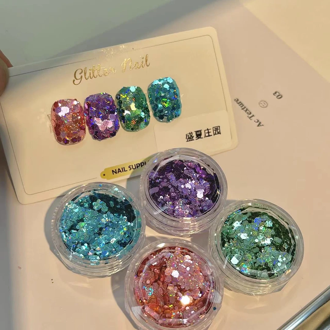 【4盒】盛夏庄园炫彩亮片·老包高端美甲闪粉专场