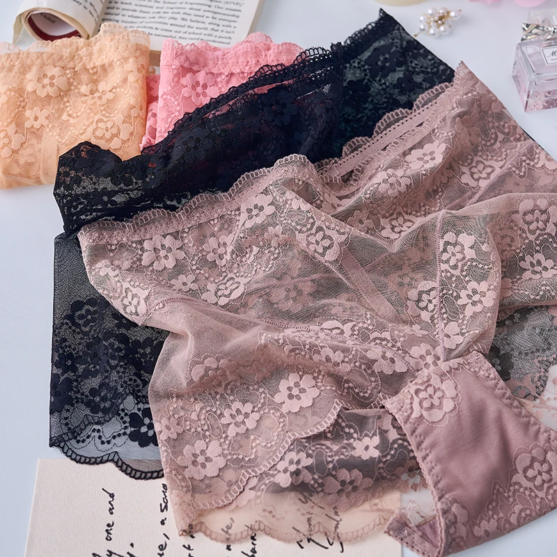 语萱娜【110-220斤】大码内裤女性感时尚三角裤4条AX530