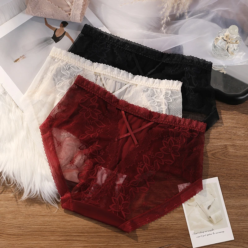 语萱娜【85-220斤】大码内裤女性感时尚三角裤4条XXL346