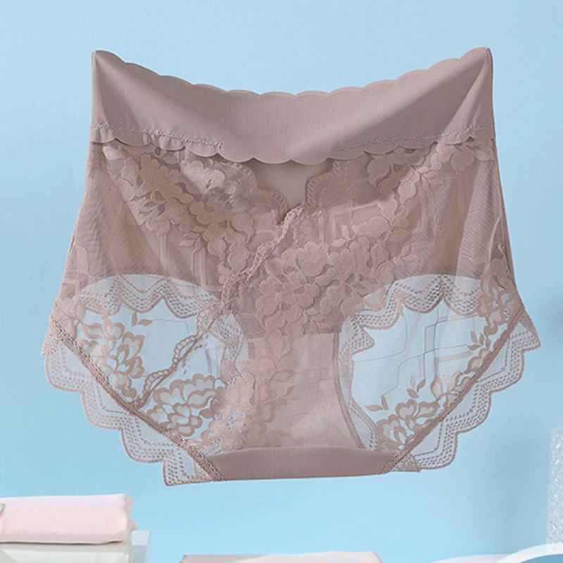 语萱娜【80-220斤】大码内裤性感透气女三角裤4条装YX155