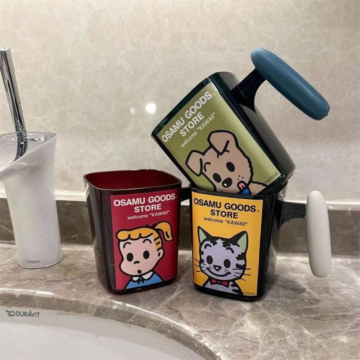 卡通男孩女孩刷牙杯情侣家用高颜值可爱学生宿舍漱口杯网红水杯