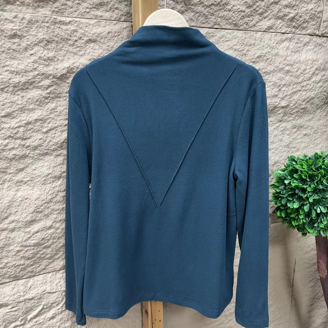 6136新款春秋休闲百搭气质显瘦长袖T恤