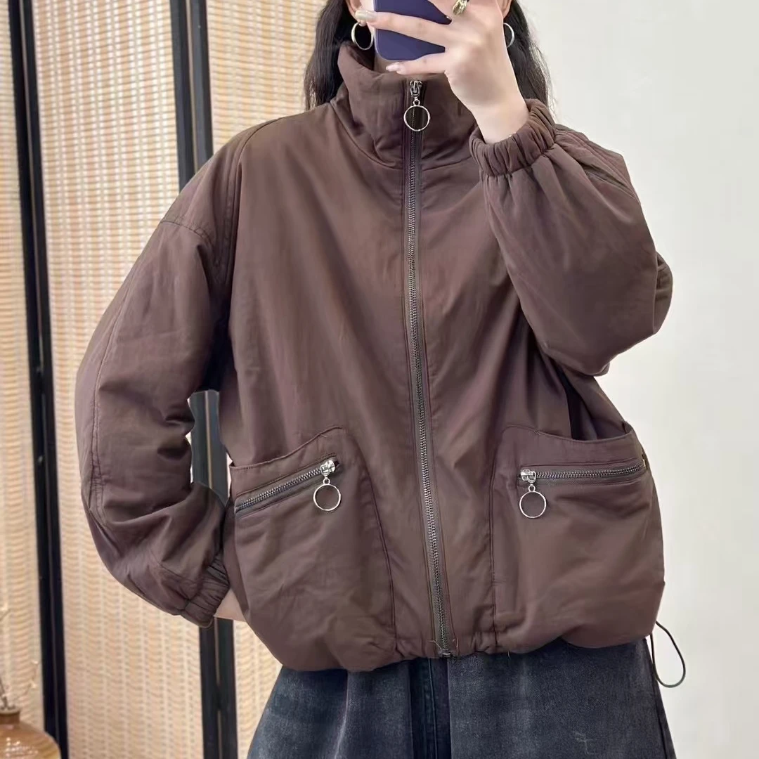 7841新款秋冬休闲百搭气质减龄上衣外套棉服