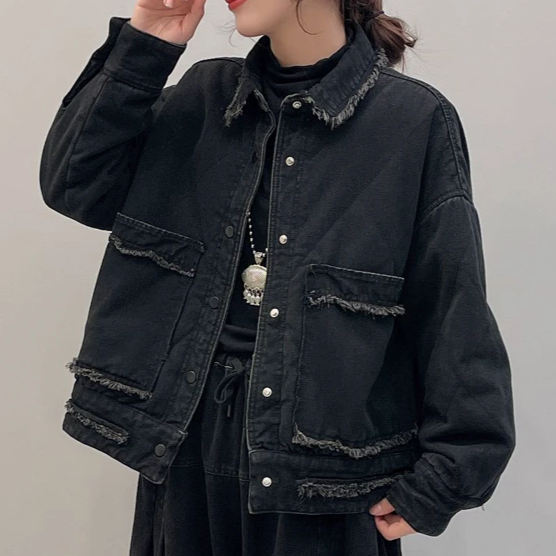 6401新款加厚秋冬休闲百搭气质减龄显瘦上衣外套