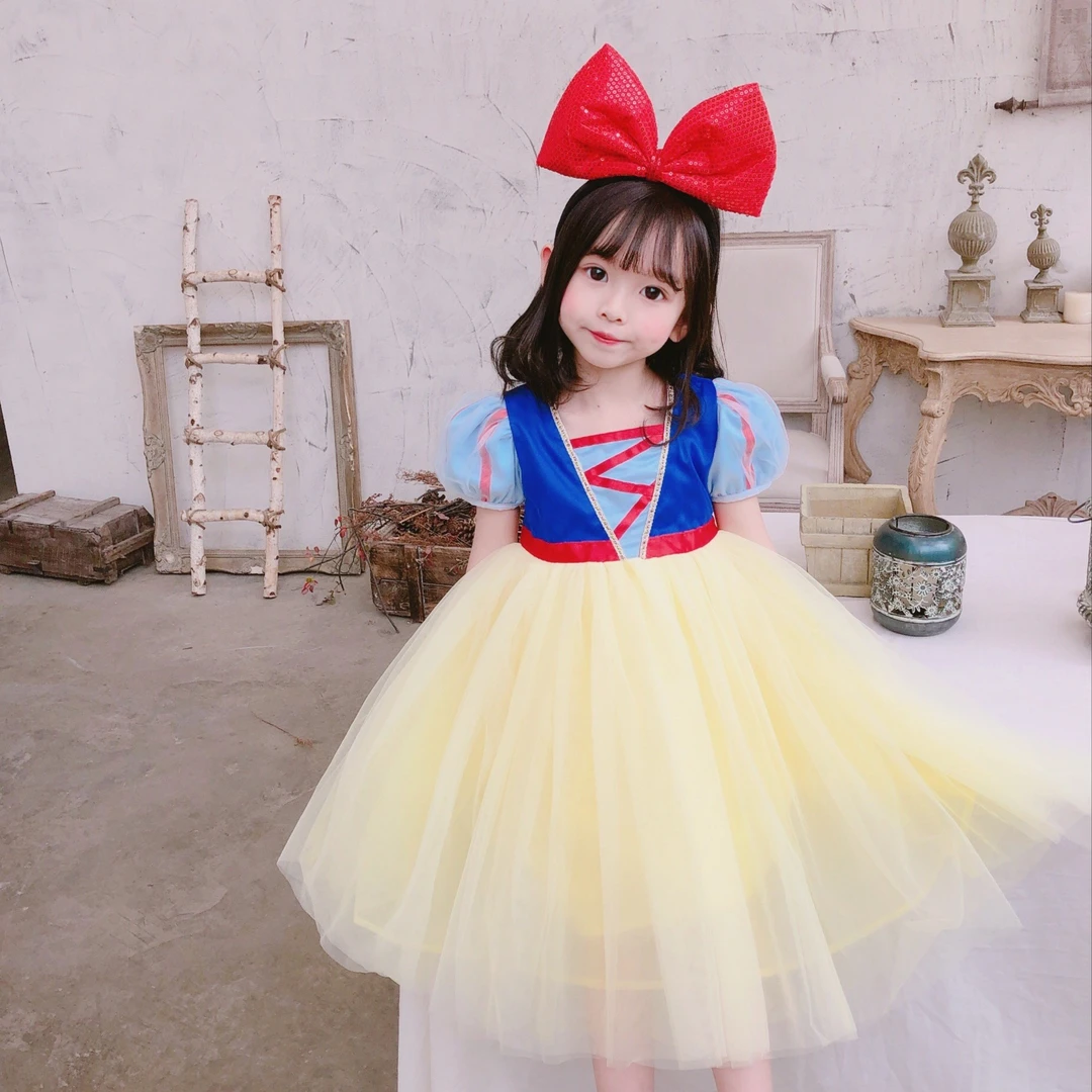 白雪公主裙子儿童蓬蓬纱裙女童公主裙夏装洋气连衣裙生日礼物礼服