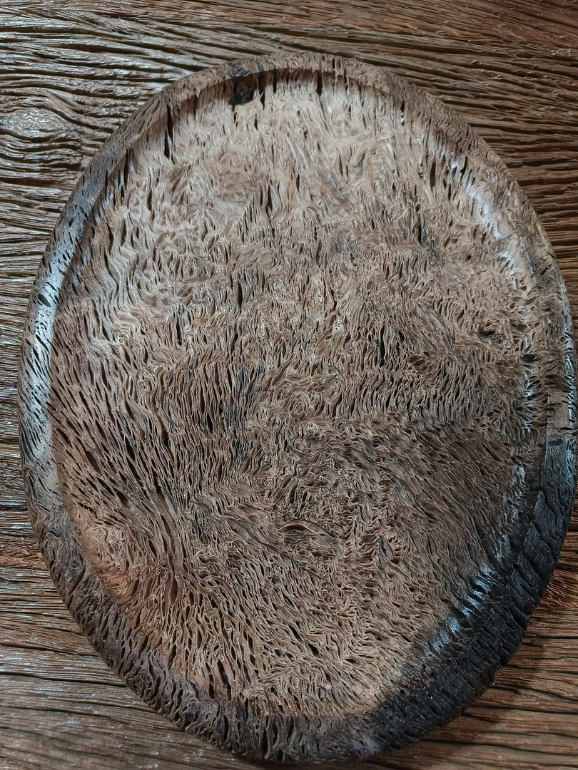 风化铁栎木茶托盘