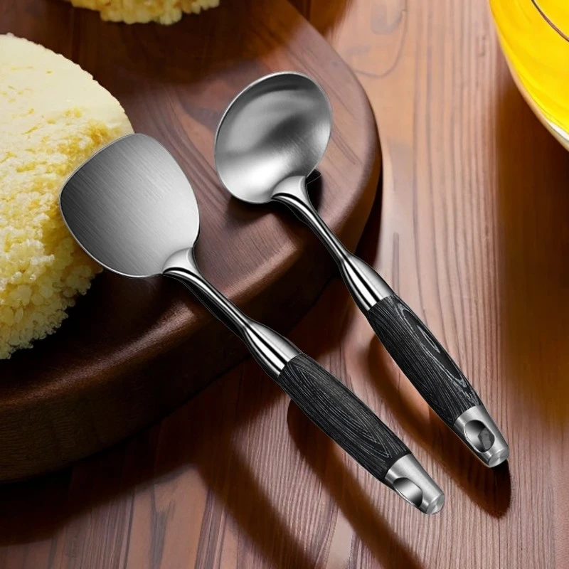 迷你小锅铲加厚316不锈钢家用厨房炒菜铲子盛时尚不锈钢家用炒勺