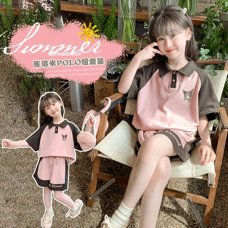 女童夏装套装新款2025年中大童女孩夏季洋气运动套装韩版儿童衣服