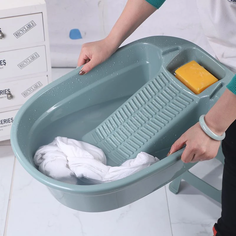 大号加厚塑料搓衣板一体宝宝洗衣服盆学生宿舍洗衣盆家用水盆A102