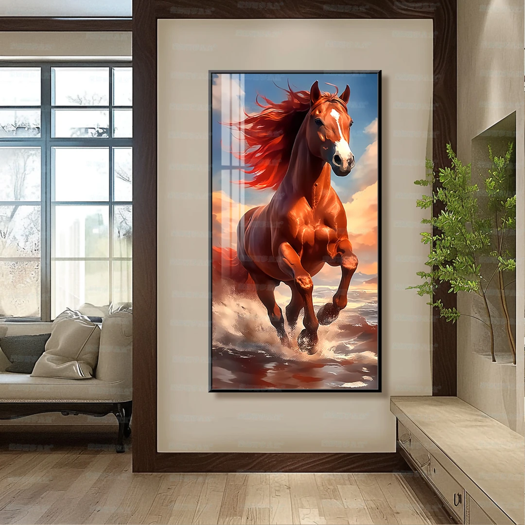 【进口棉布】蒙娜丽莎皇室十字绣一马当先新中式风景装饰画手工线绣