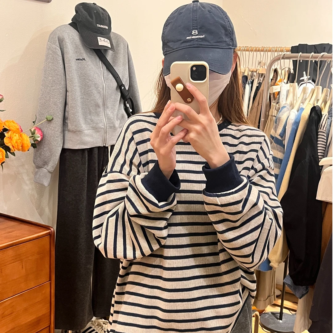 【38】幕幕-推荐【韩系宽松简约拼接上衣】 简单款