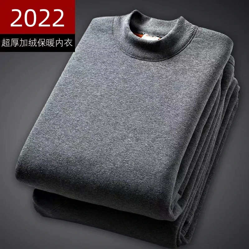 2023超巨厚男士保暖内衣女加厚加绒套装中老年人防寒棉秋衣秋裤东