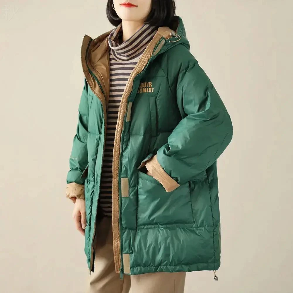 冬装精选绒羽绒棉服女文艺百搭宽松大码休闲显瘦韩版字母冬季外套