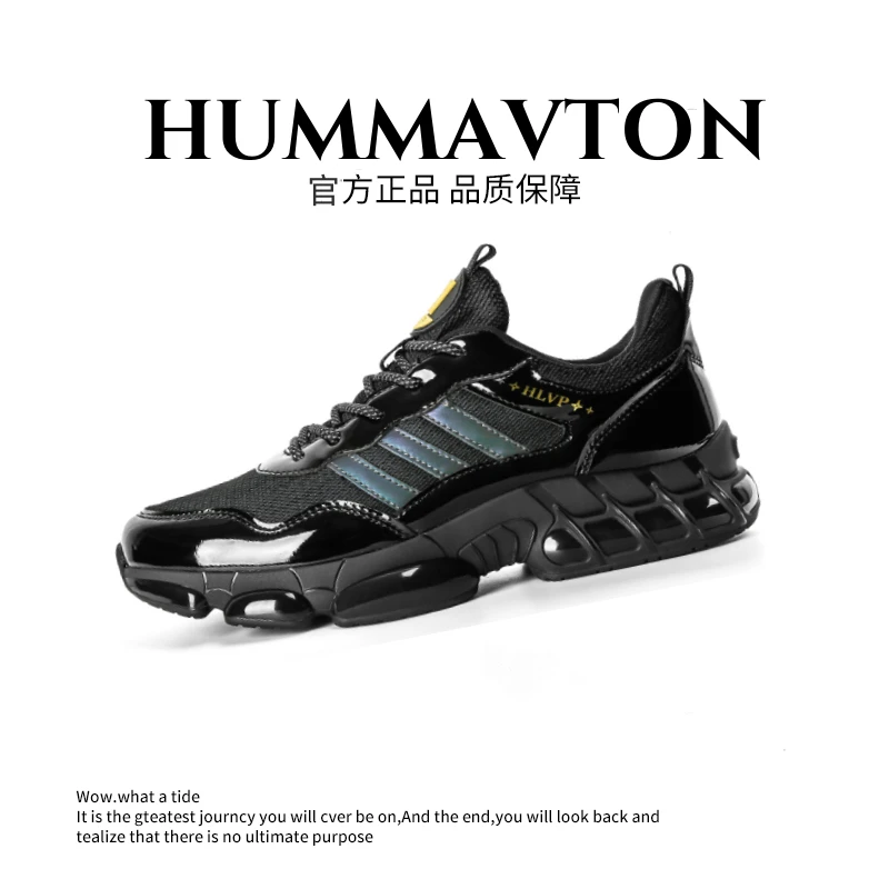 门店3199！HUMMAVTON悍马威登~轻奢高定！镭射超软气垫防滑情侣鞋T