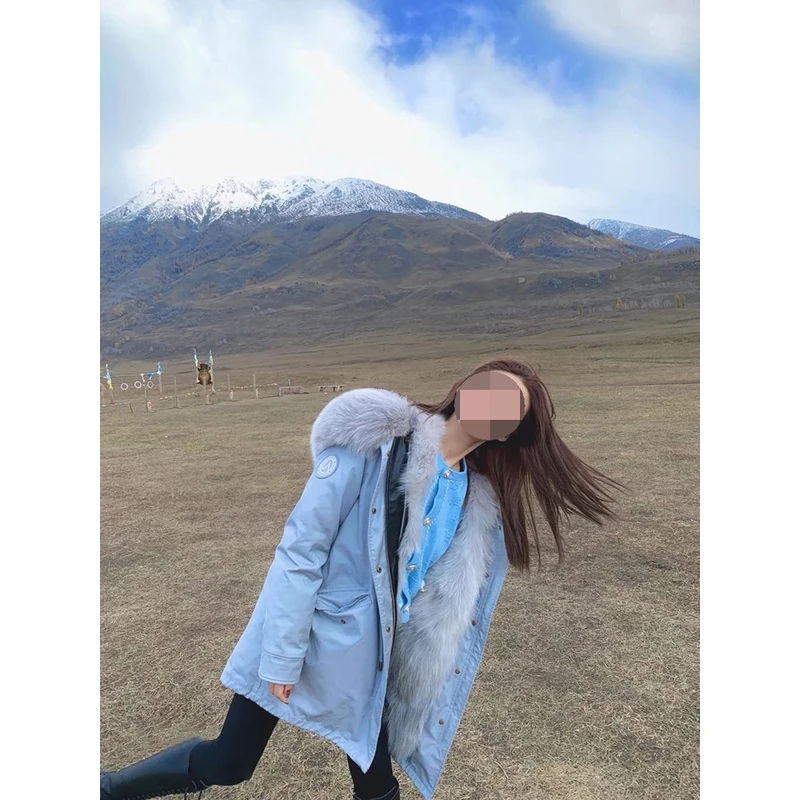 【现货福利】派克服大毛领宽松秋冬季百搭气质加厚中长款