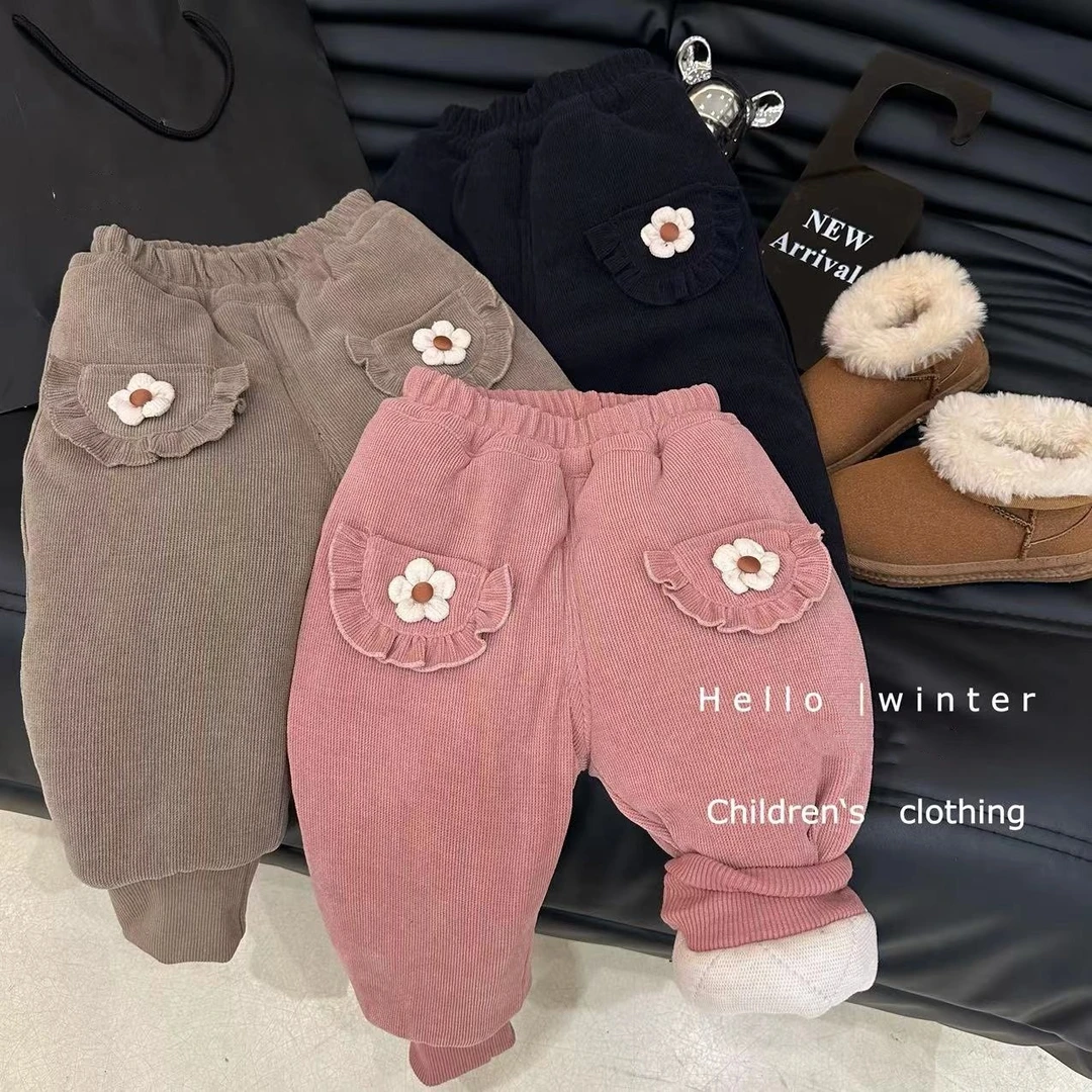 【福利清仓】儿童韩版棉卫裤宝宝裤子女童保暖裤外穿秋冬宝宝绒裤子