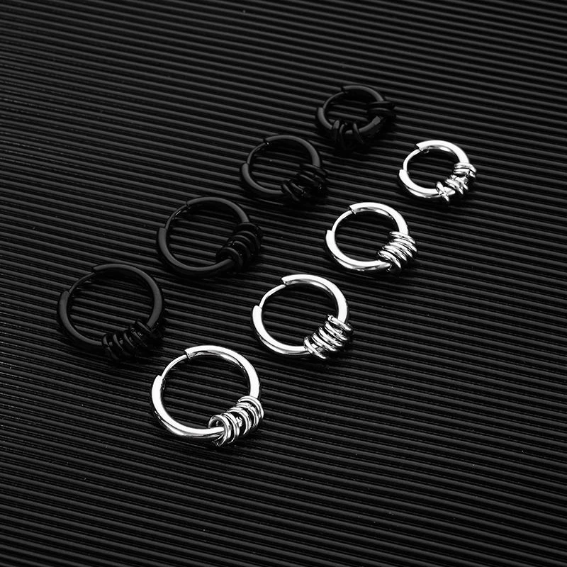 男士耳钉耳环潮嘻哈气质街头ins网红单只耳扣女日韩简约钛钢耳饰