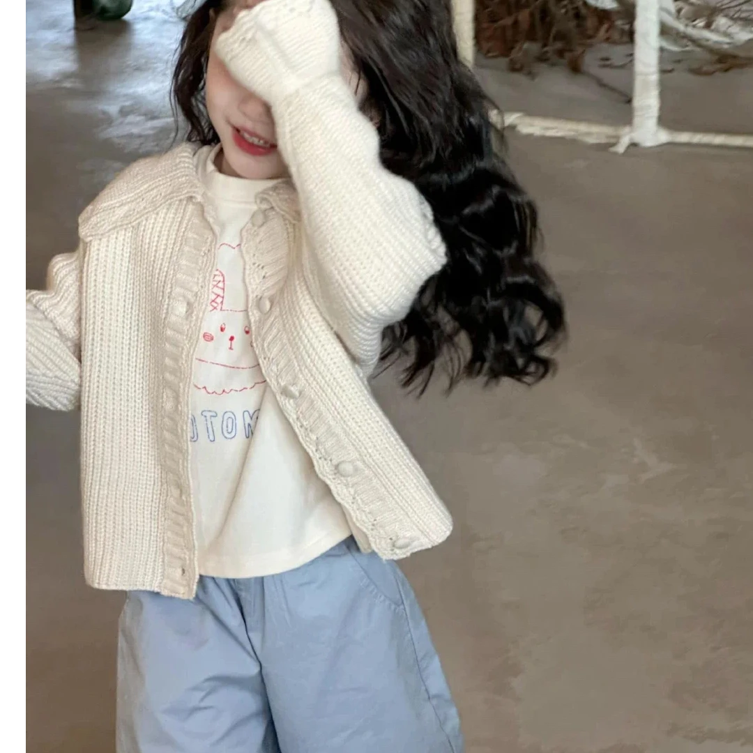 儿童爆款裤子春秋气质洋气时尚休闲复古慵懒风设计感气质