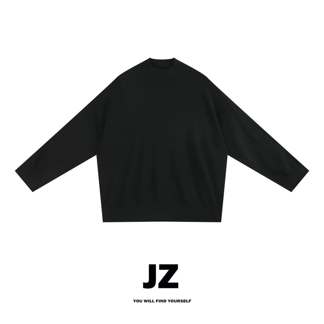 JZ SO MUCH【半高领羊毛毛衣】极简百搭休闲100%羊毛毛衣