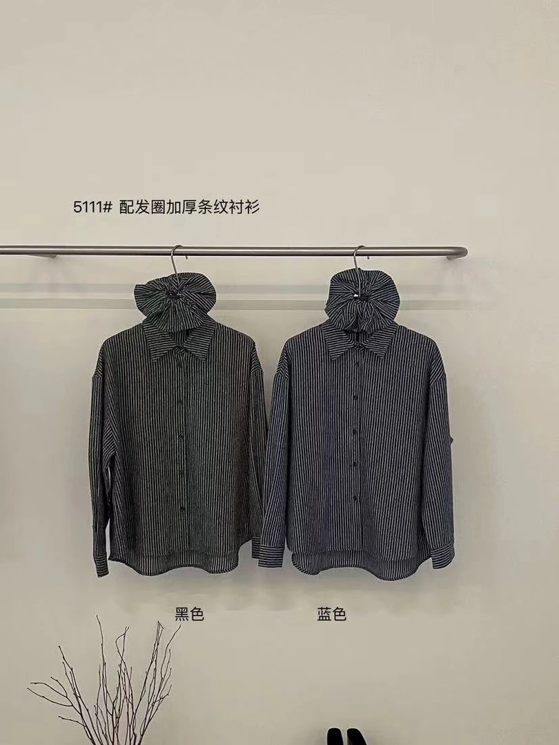 5111  配发圈加厚条纹衬衫（前68后70）  09