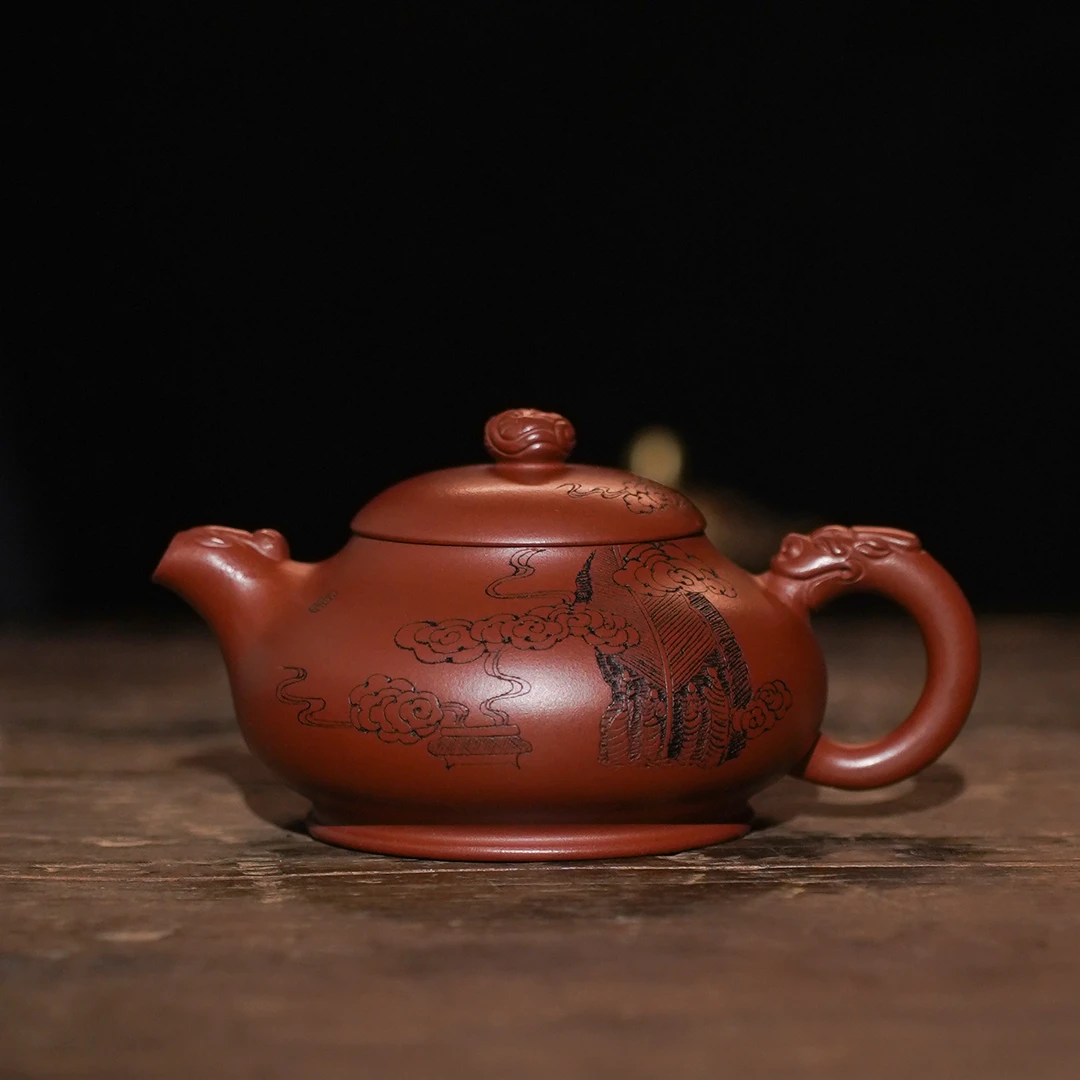 【范家壶庄 | 龙水月】宜兴紫砂 龚金梅手工制 红皮龙 150cc 茶具