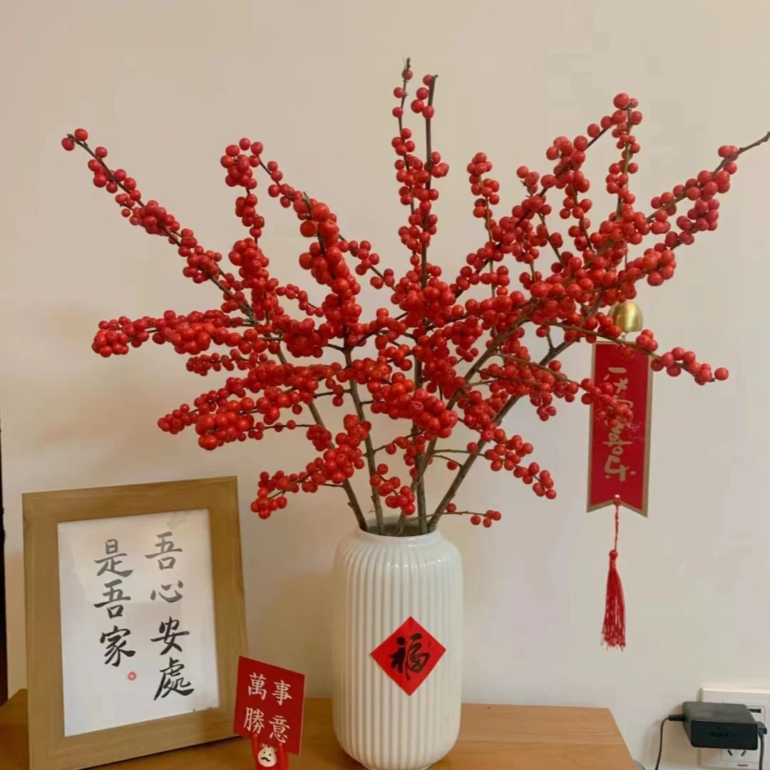 AAA级北美冬青鲜花居家养护冬季观赏装饰品新鲜插花瓶插切枝水养
