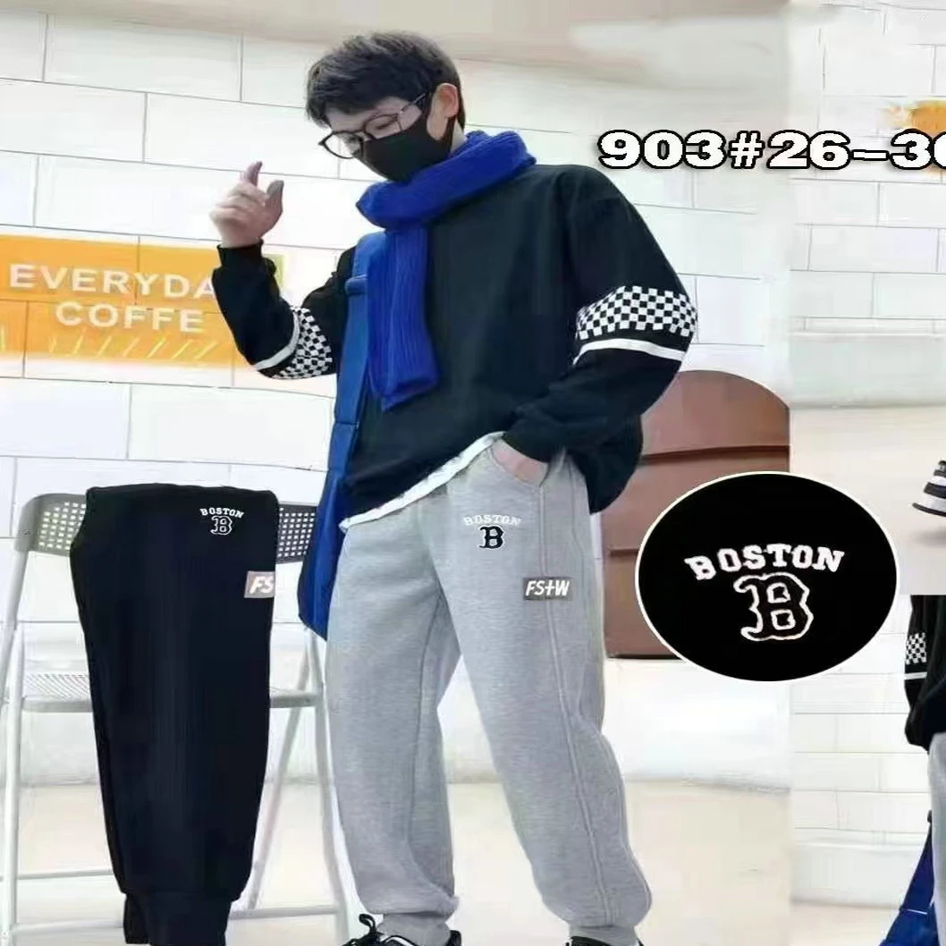 （903）儿童时尚秋冬款加绒卫裤