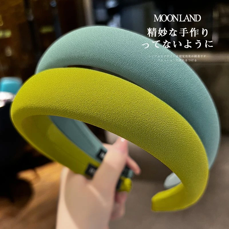 韩国网红海绵发箍女宽边高颅顶发卡外出百搭发捆洗脸压发头箍头饰