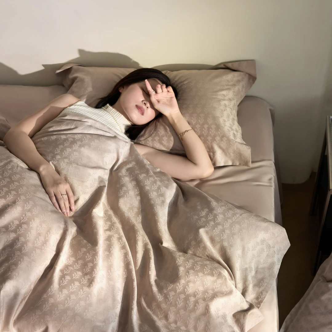 全棉新疆长绒棉四件套A类母婴级超柔宽边被套轻奢高级感（XH）