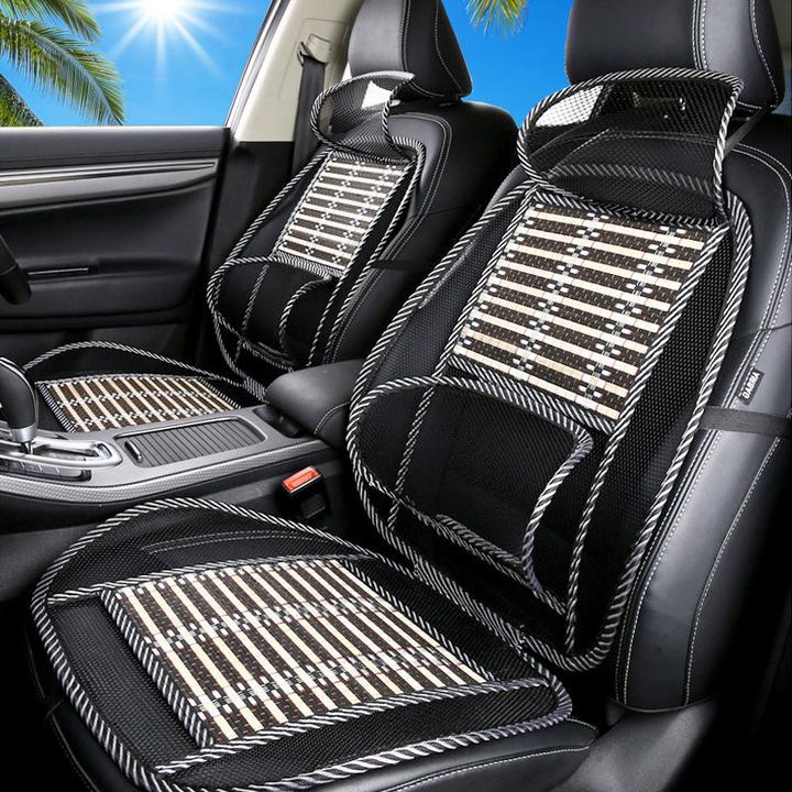 汽车夏季座垫冰丝凉垫四季通用靠背护腰腰靠汽车用品透气坐垫凉爽