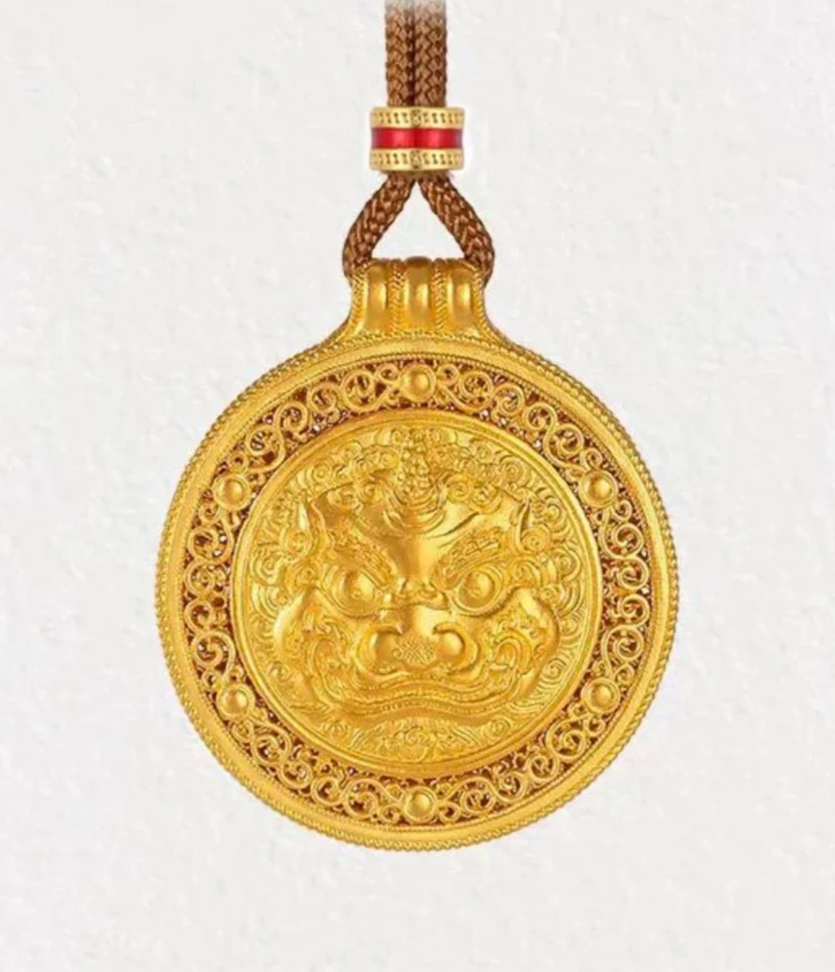 合金布艺项链 V雪同款金色貔貅吊坠项链时尚首饰珠宝挂坠饰品