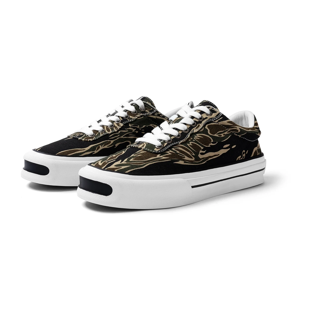 SeedClub 全棉进口梭织帆布透气内里牛皮板鞋康丽数码印花帆布鞋