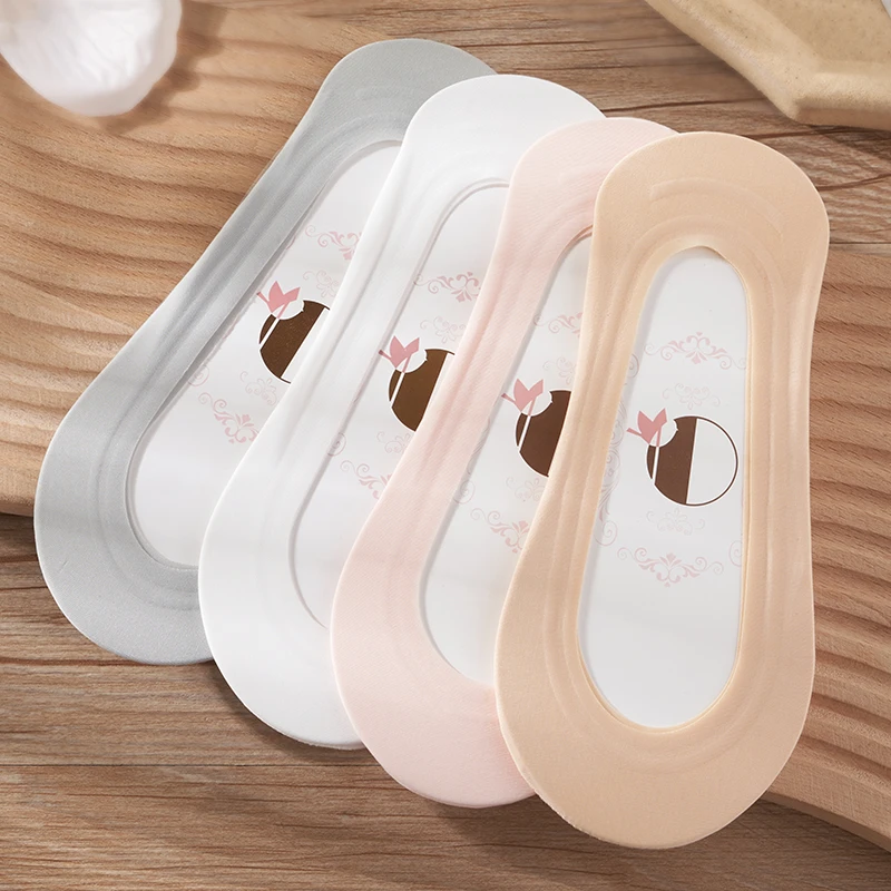 船袜女款夏季轻薄棉底不掉跟冰丝隐形袜子女硅胶防滑无痕浅口短袜