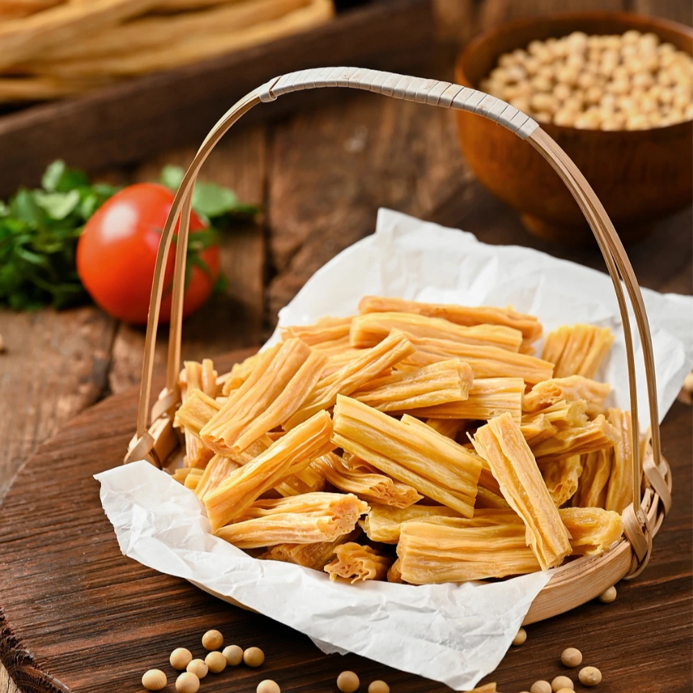 头层腐竹传统手工制作山东枣庄纯大豆制作泡发不烂黄豆腐竹原浆