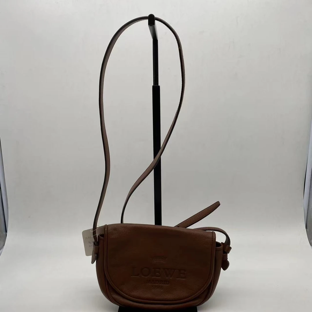 95新 LOEWE/罗意威 棕色单肩包663 2824