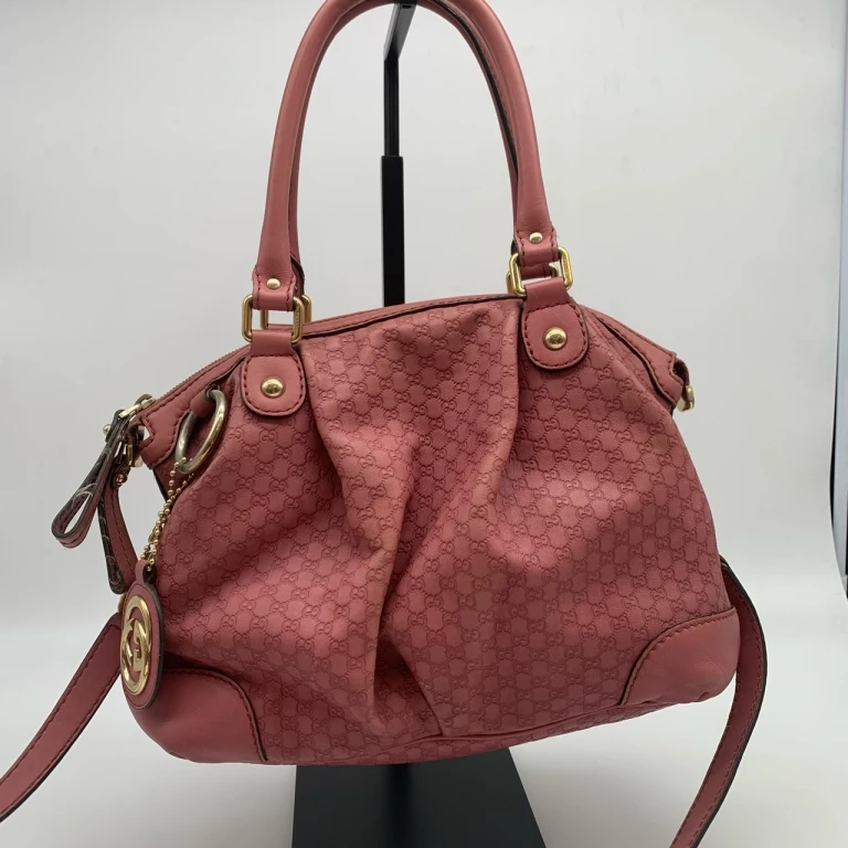 95新 GUCCI/古驰 压花手提单肩包652 0104