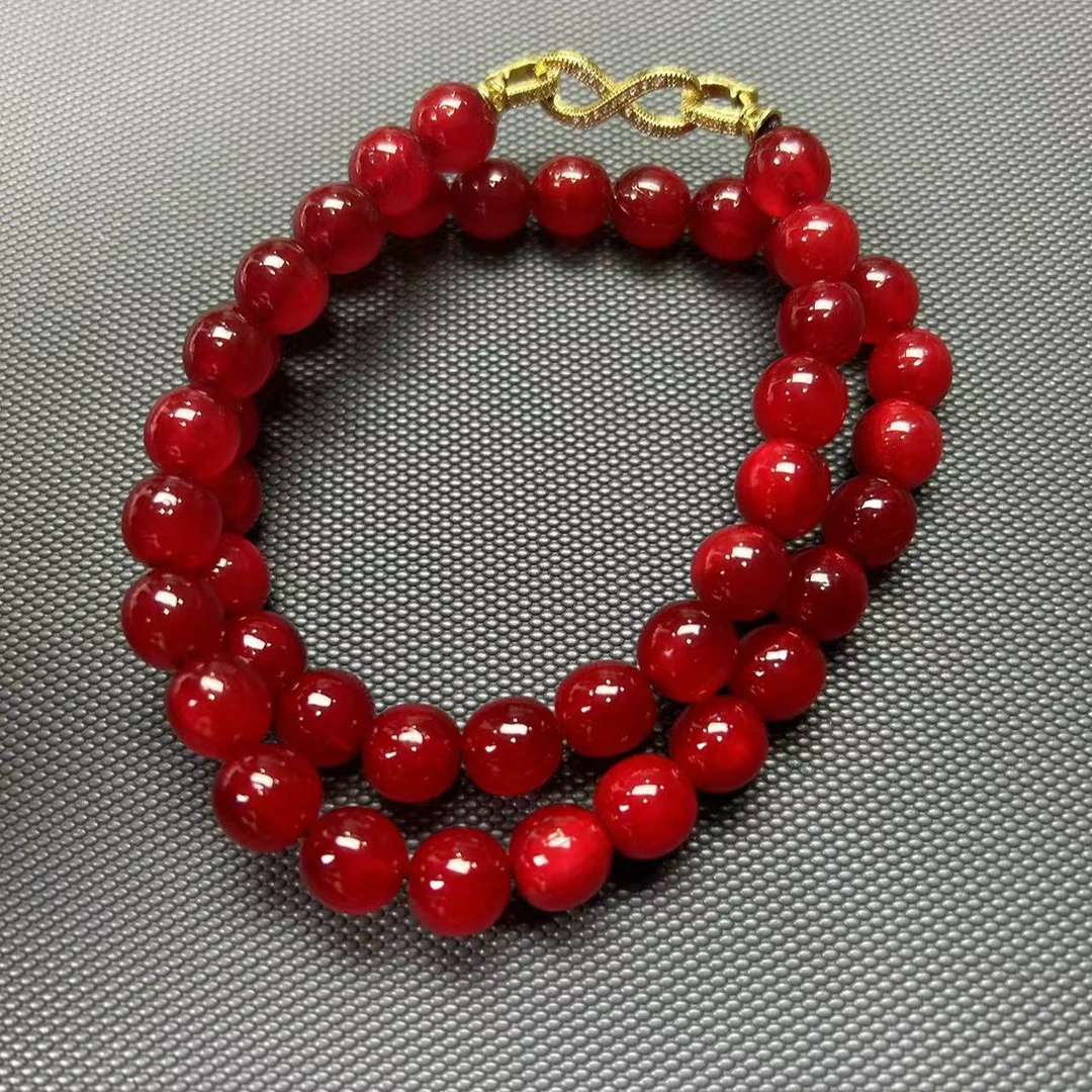 非金属珐琅吊坠 红色凝然时尚气质镶嵌女款项链饰品金色珠宝女士