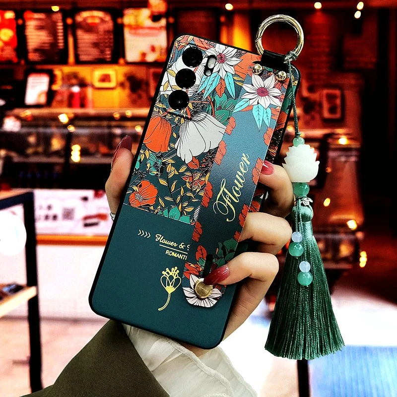 适用OPPO K9S/K7X手机壳A9/A11x腕带支架Realme X50潮牌斜跨挂绳