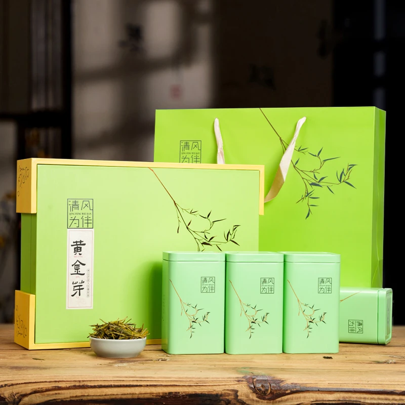 云仓清风为伴明前春茶特级黄金芽黄金芽茶叶绿茶礼盒装200g