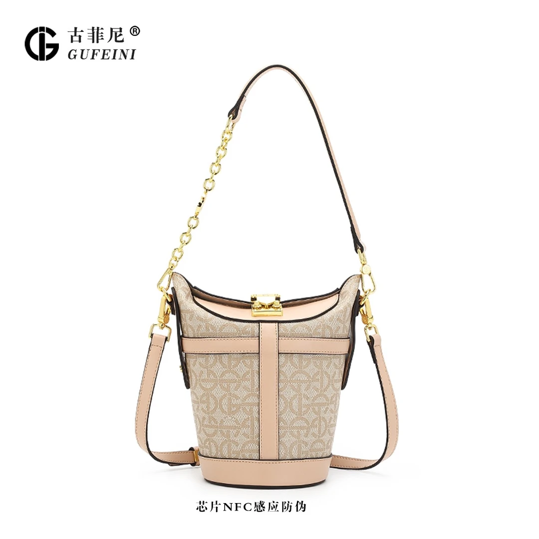 Gufeini/古菲尼女士春夏新款单肩包时尚撞色斜挎包手提小包8310
