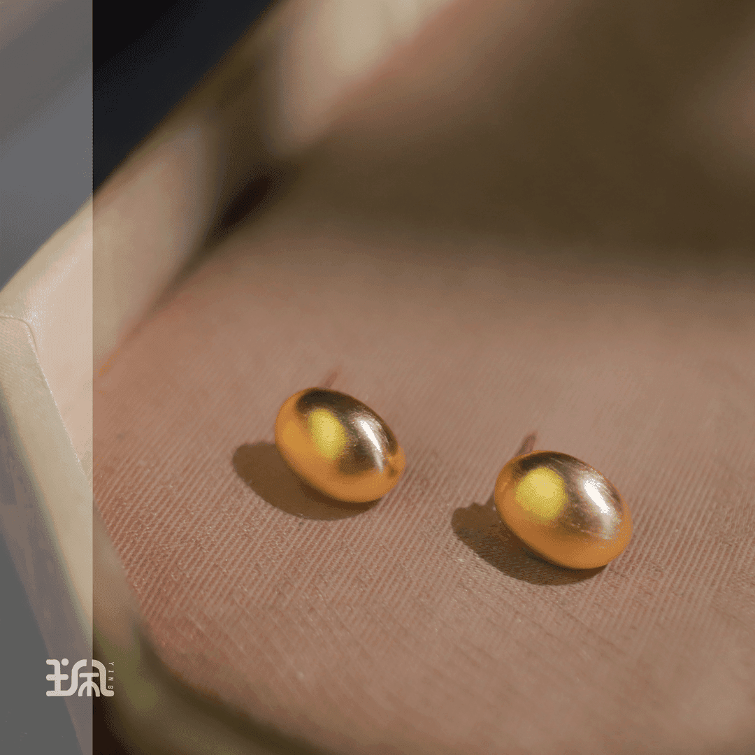 合金耳饰 芸豆耳钉LYA24051617多样性发其一