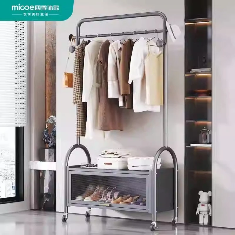 简易衣帽架可移动落地室内房间挂衣架子家用卧室衣服收纳架B
