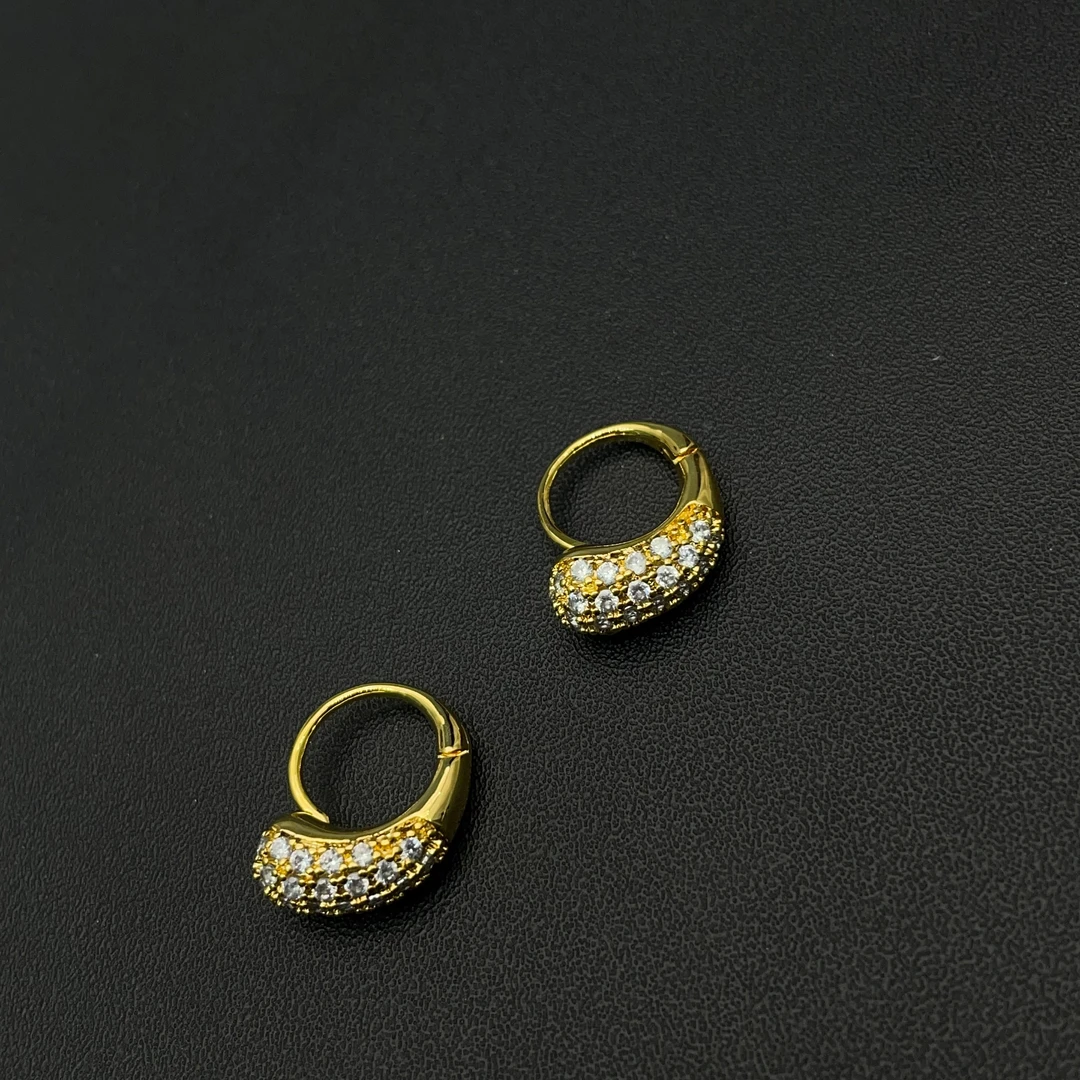 铜合金耳饰 1435轻奢时尚气质百搭时尚耳饰金色   D316