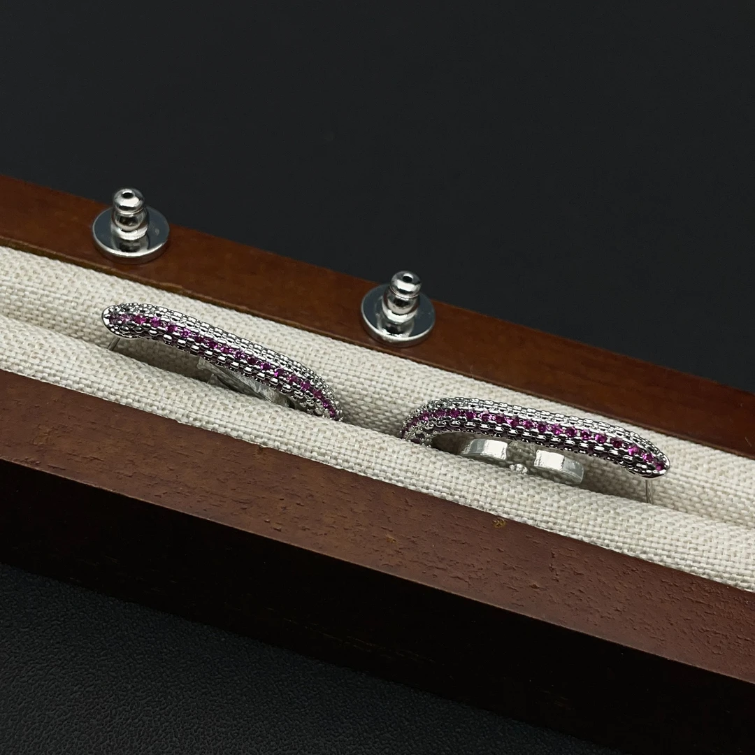 铜合金耳饰 2577轻奢时尚气质百搭时尚 银色   H308