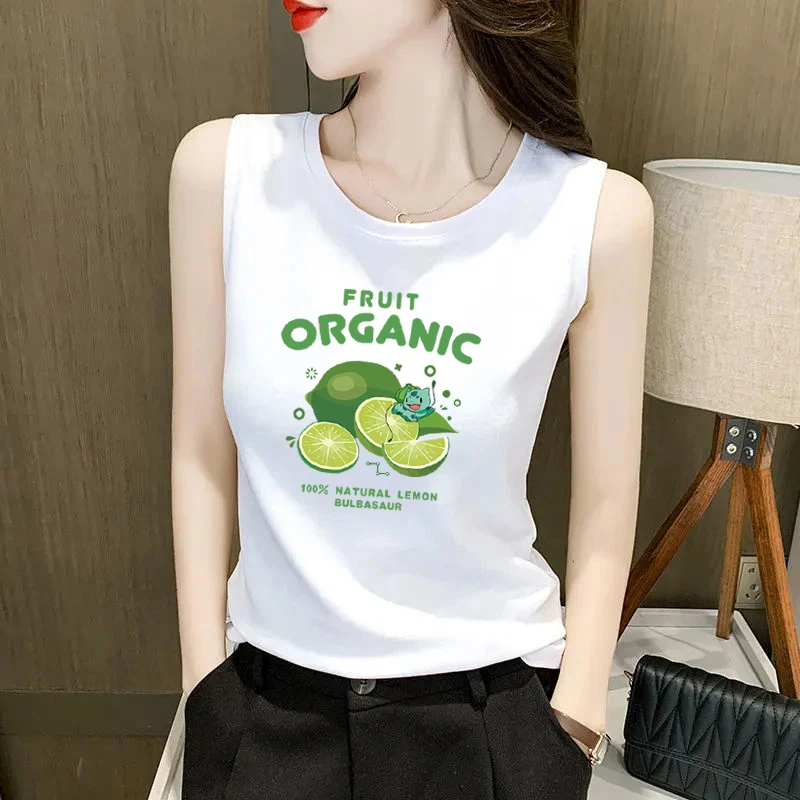 高档棉2024夏季新款白色坎肩背心女宽松内搭无袖t恤洋气上衣外穿